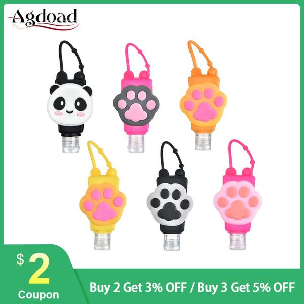 

storage bottles & jars 6/18pcs silicone cute cartoon split for travel cosmetic liquid dispenser containers portable mini hand sanitizer