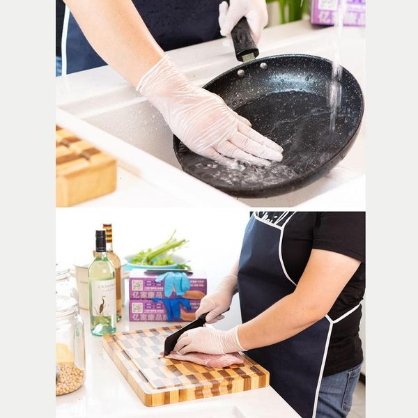 

nitrile disposable cleaning lengthened gloves thickened 50pcs good home food cosmetic protection industrial safe working gloves