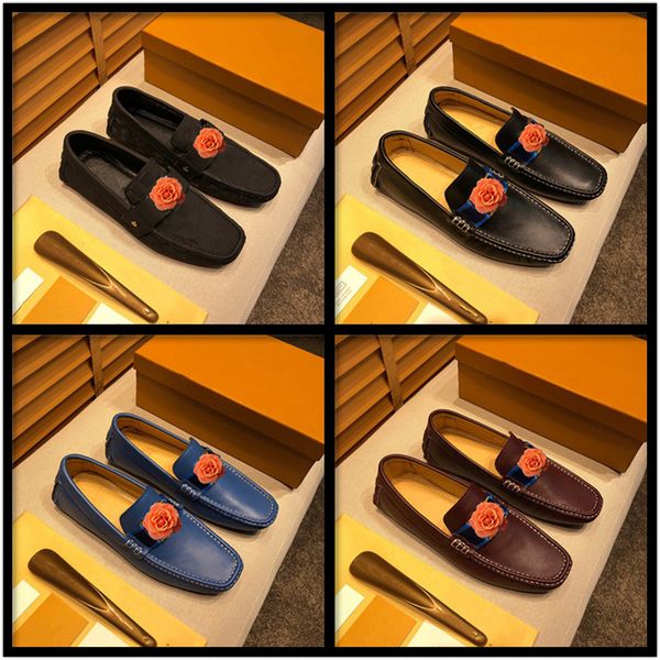 

38-48 men's formal wedding shoes england leather loafers men's business dress pointed shoes men casual shoes, Black