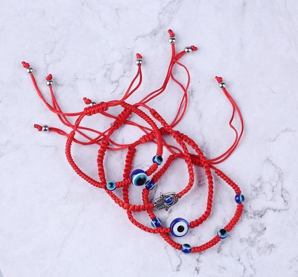 

string adjustable lucky kabbalah thread red hamsa bracelets blue turkish evil eye charm jewelry fatima handmade bracelet