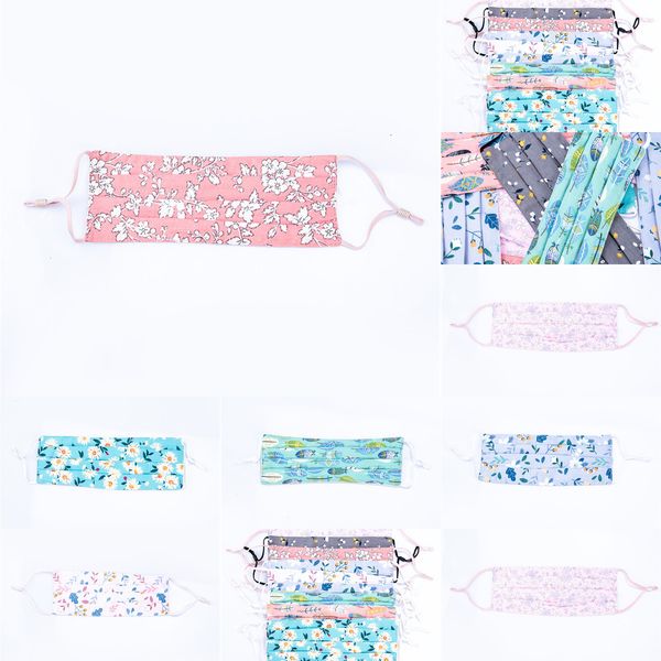

factory summer washable cloth fashion flora printed designer adults andti dust mouth face mask cotton reusable windproof p826t