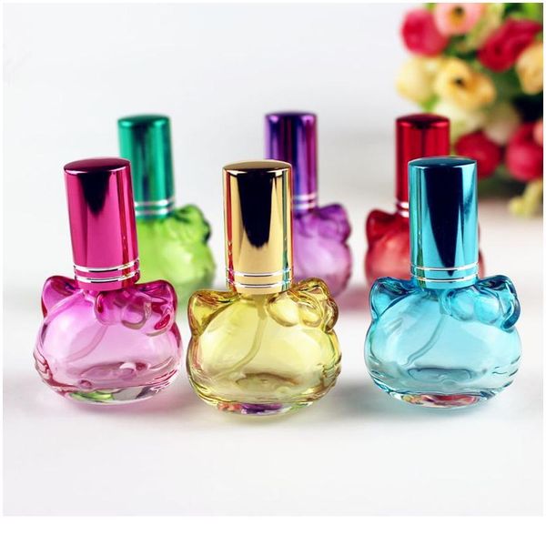 

20pcs 10ml perfume glass bottle cat shaped empty refillable glass spray bottles cosmetic atomizer travel scent packagin jllqvg