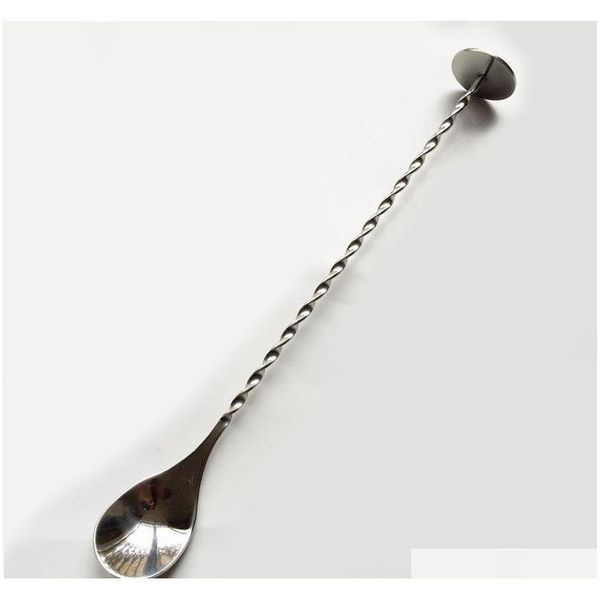 

300 pcs stainless steel cocktail drink mixer bar puddler stirring spoon ladle stirrer margarita diy tool shipping wvc3x ioog1