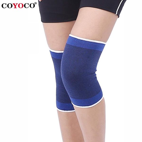 

1 pcs sport knee support elbow protect coyoco brand breathable kneepads relieve arthritis injury bandage knee guard blue wmttwd