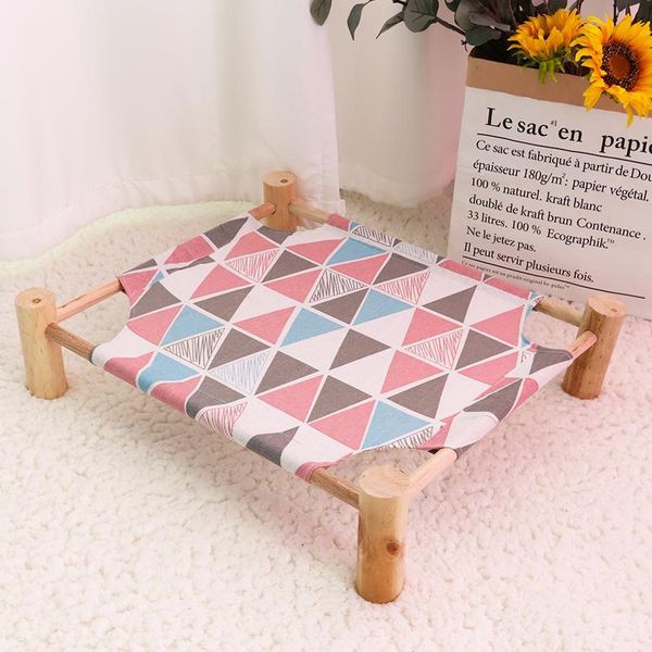 

cat hammock bed house wood canvas pet puppy cat lounge bed for small dogs cats lazy mat cushion lounger pet sleeping sqcrnb