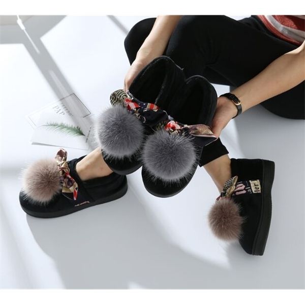 

soft plush bottom slipper casual non-slip indoor and outdoor shoes slippers for woman with riband and pompon ball x1020, Black