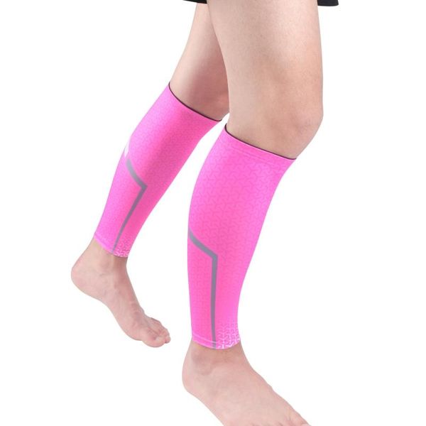 

1 pcs calf leg compression sleeve elastic shin guard protector running football cycling, Black;gray