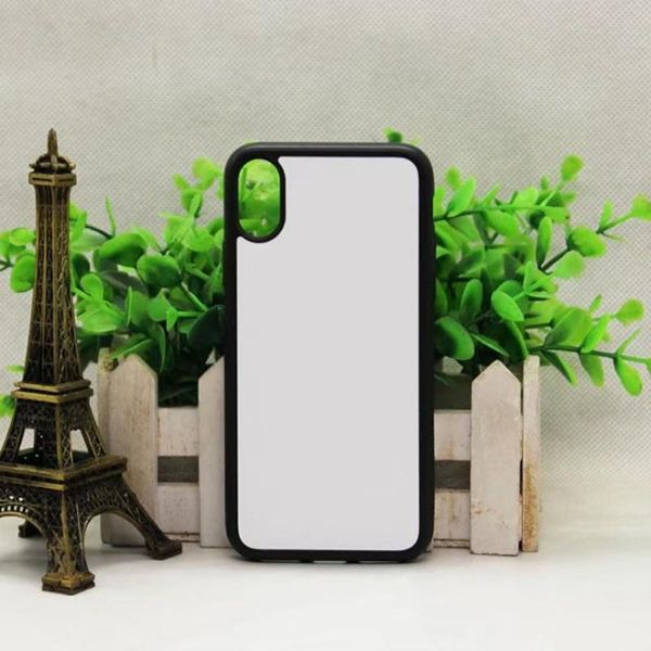 

sublimation case insert rubber 2d phone with tpu 10pcs/lot iphone 8 cover for mobile hkpost by metal kemnm