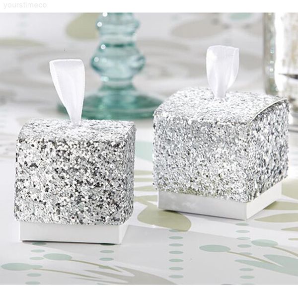 

supplies gift candy wedding favor paper glitter chocolate box with ribbons party decoration