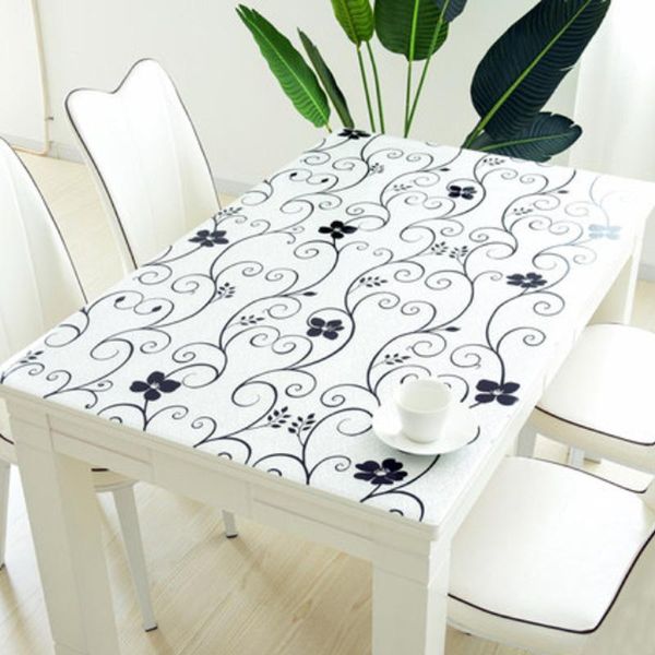 

hazy transparent pvc tablecloth waterproof rectangle table cover oilproof table cloths kitchen pattern home decoration wmtteu