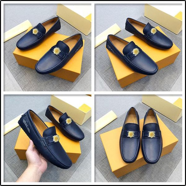 

summer autumn luxury men's loafers designer genuine leather hand painted monk strap men's designer dress shoes wedding party mens, Black