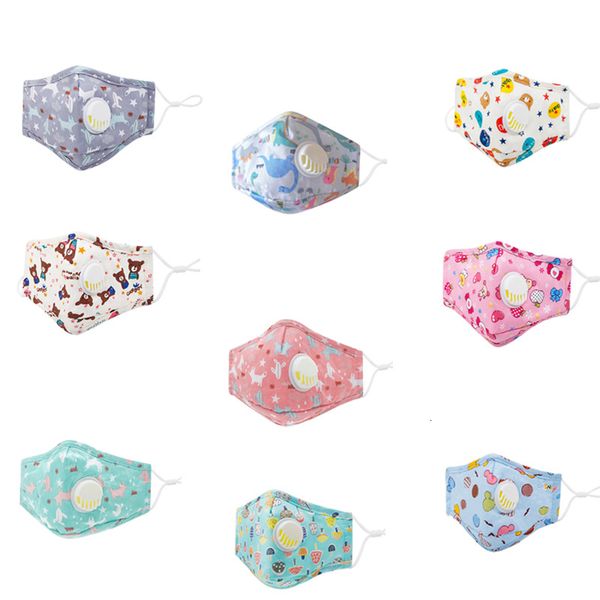 

child kids masks cartoon fox boys girls white valve mouth mask anti pollution print star dinosaur reusable adjustable breathable face masks