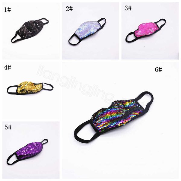 

mouth bling sequin facial masks glitter protective cover outdoor dustproof cotton earloop men women mask ffa4219in stock124455