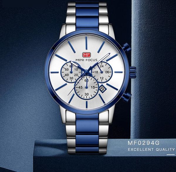 

Special Time Fashion Business Quartz Watch Display Date Full Steel Sports Waterproof Wristwatch Hot Sale Saat Clock reloj hombre, Bronze