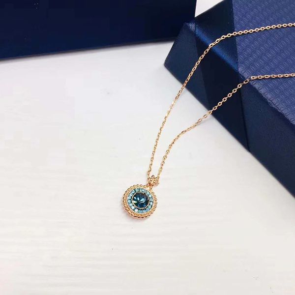 

2021 spring new shijia round pattern womens simple all-match european and american style necklace womens necklace wechat fashion design, Silver