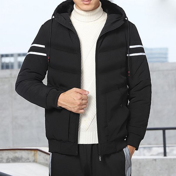 

parkas men thick down jacket 2020fw classic active outerwear womens winter coats casual jackets mens asian size plus size wholesale, Black
