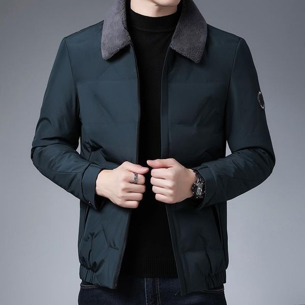 

middle aged and old people's thickened warm flannel down jacket, Black