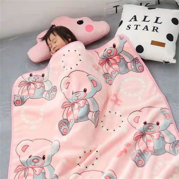 

spring summer newborn children lunch break single layer baby kindergarten office cover blanket flannel y201009