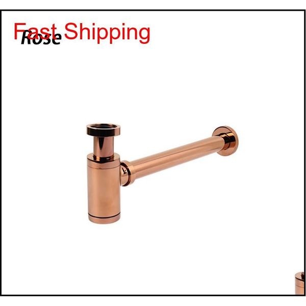 

bathroom pop-up basin waste drain wall connection p-traps drain pipe quality brass black gold jllpis bdefight