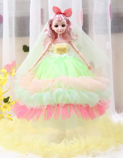 

2020 style new year gift super size 45cm lovely pretty barbie doll toy set girl play house toy joints can move