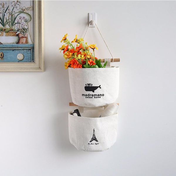 

cartoon hanging storage bag wardrobe hang bag wall pouch cosmetic toys organize pockets home storage cloth organizer