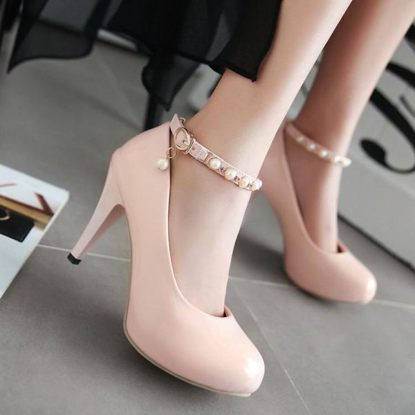

dress shoes 9cm heel yellow pink red high heels korean sweet princess women, Black
