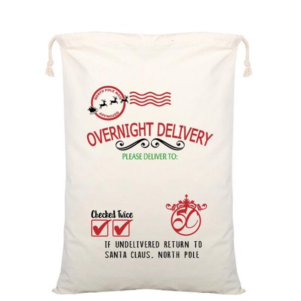 

bag sack christmas drawstring santa canvas candy bags kids gifts for reindeers xmas tree lx2924