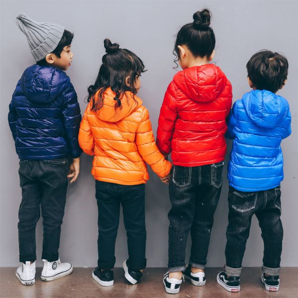 

off season special offer children's baby light jacket boys and girls warm coat 90 white duck down, Blue;gray