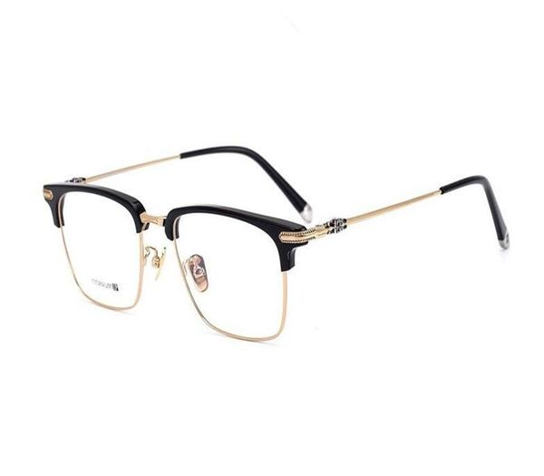 

mongoten чистого титана полный rim ретро мужской миопия очки brand design goggle clear lens black leopard оптические очки