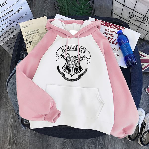 

women sweatshirt 3d galaxy hogwarts hoodies 2021 spring winter new style slim fit casual hooded for movie fans s-2xl, Black