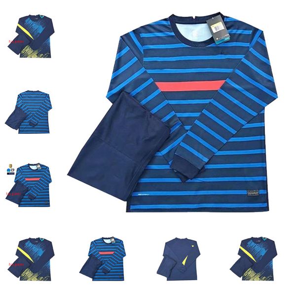 

высочайшее качество франция mbappe soccer technys 2021 griezmann pogba футбольные рубашки 20 21 pavard kante взрослые длинные рукава, Black;yellow