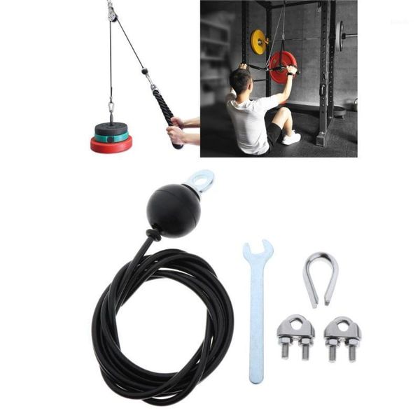 

2.5/2m home gym fitness pulley cable adjustable heavy duty steel wire gym eqiupment triceps back chest rope cable1