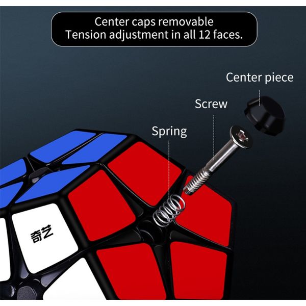 

qiyi 2x2 megaminxeds magic speed cube 12 side dodecahedron puzzle cubes stickerless 2x2x2 megaminxeds toys for chiliren bbygyv bwkf, Black;red