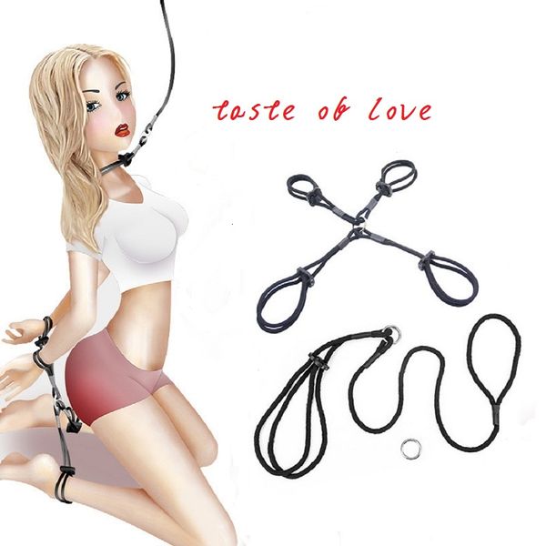 

cotton bondage restraint rope slave roleplay toys for couples games products shibari hogtie fetish harnes, Red;black