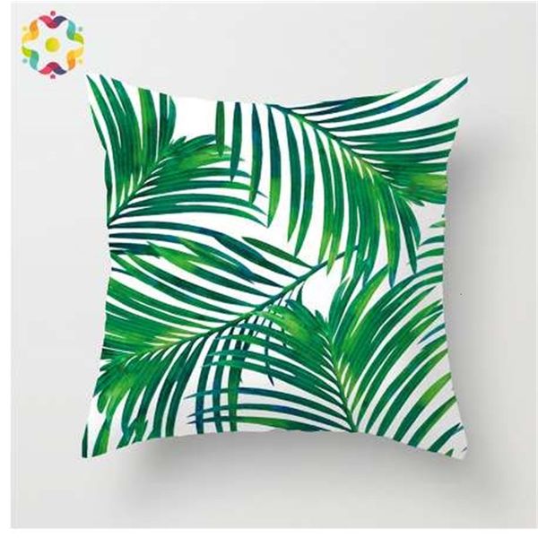 

hibiscus tropical plants monstera covers green leaves flower cushion cover decorative beige linen pillow case
