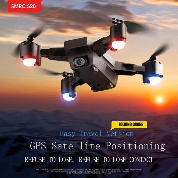 

smrc s20 drone quadrocopter aircraft wifi 720p 1080p wide-angle lens hd carmera 900mah 18 minutes long battery life helicopter