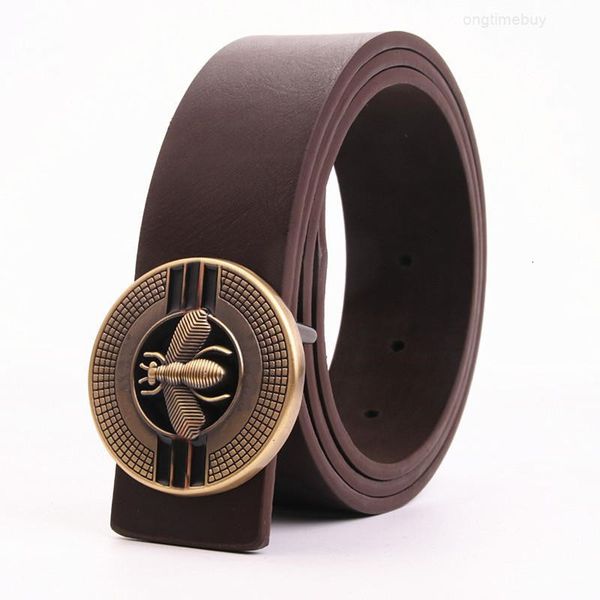 

and quality casual women high bee men buckle fashion pu leather belt belts for mens unisex, Black;brown