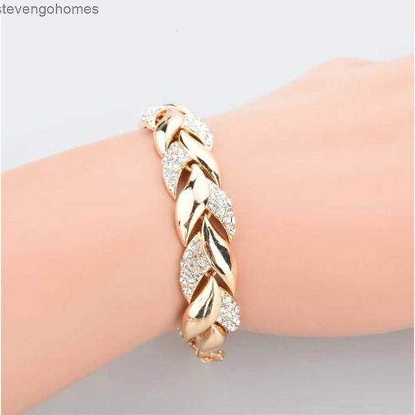 

bracelet 18k with gold leaf, Silver
