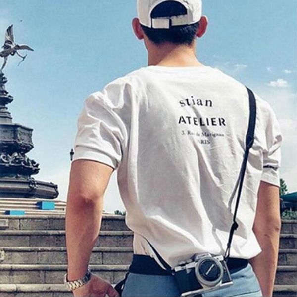 

summer mens designer t shirt men clothes womens loose tees with letters print short sleeves fashion luxury men t shirt size s-2xl, White;black