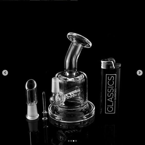 Mini plataformas de óleo grossa beaker de vidro bongo tubos de vidro de fumo original acessórios de fumo com 10mm articulação shisha hookahs