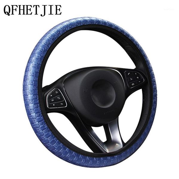 

car steering wheel cover faux leather braided elastic universal car handle cover without inner ring interior accessories1
