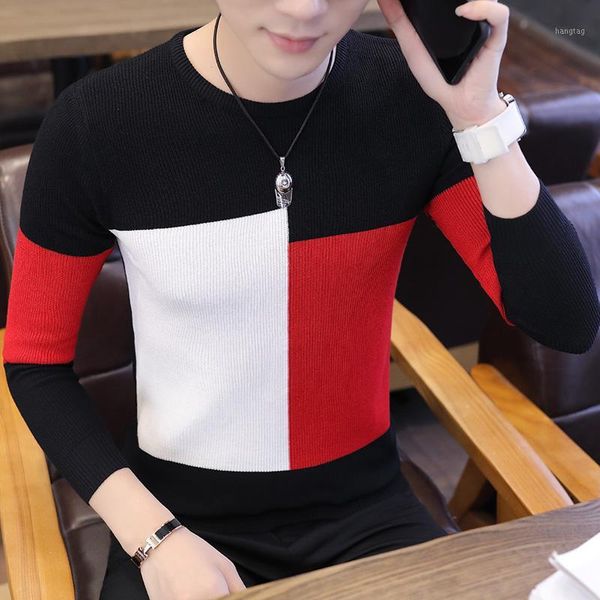 

2019 winter new arrivals thick warm sweaters o-neck wool sweater men brand clothing knitted cashmere pullover men -3xl1, White;black
