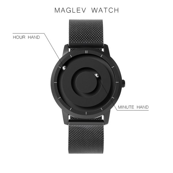 

eutour new innovative blue gold magnetic metal multifunctional watch men's fashion sports quartz watch simple men's watch 201210, Slivery;brown