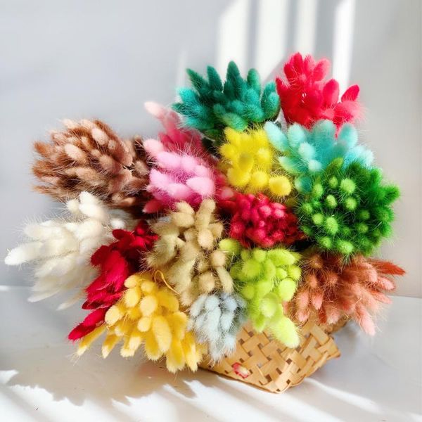 

artificial plant pampas grass reed fake wedding flowers home decoration natural dried flowers colorful