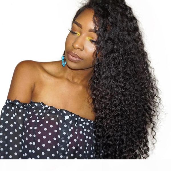 

long afro curly peruvian hair full lace wigs with natural hairline wet and wave human hair front lace wigs for african american woman bleach, Black;brown