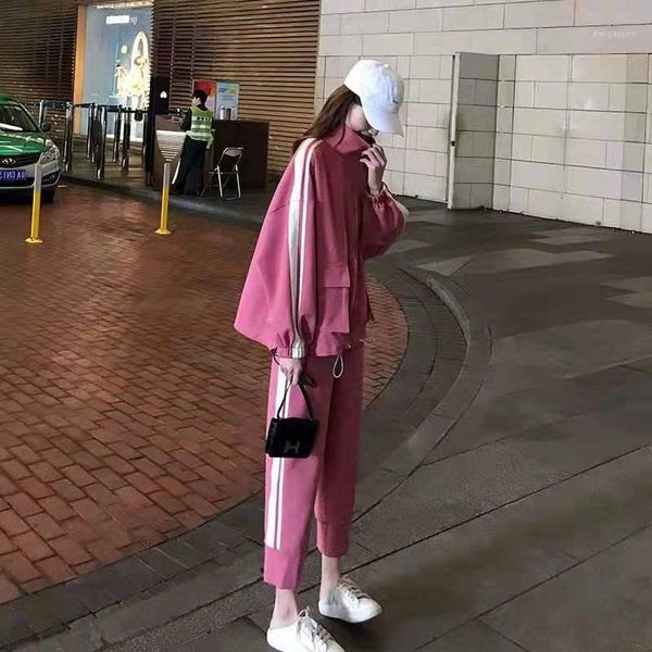

light and familiar style goddess fan wanghong fried street professional small fragrant wide leg pants two piece suit autumn1, Gray