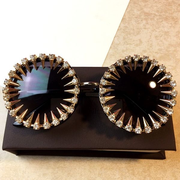 

round diamond sunglasses women luxury crystal brand sun glasses vintage shades ladies oculos feminino lentes gafas de sol mujer