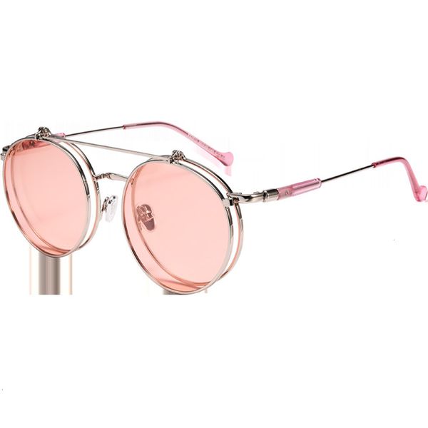 

for new round sunglasses frame transparent women in 2020, White;black