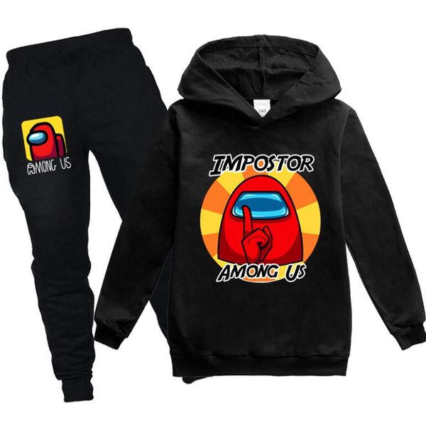 

молодежь среди сша пуловер хаудяд и спортивные штаны костюм для мальчиков девочки 2 шт, White