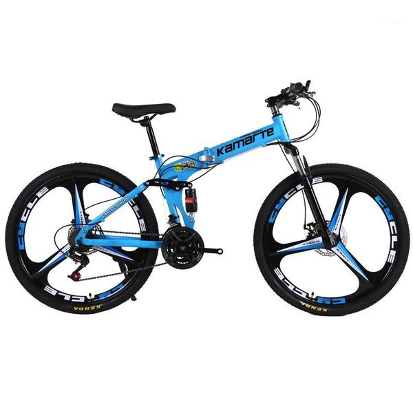 

30speed mountain bike bicycle folding outdoor mtb 24/26 inch knife wheel carbon steel frame double disc brake student bike1